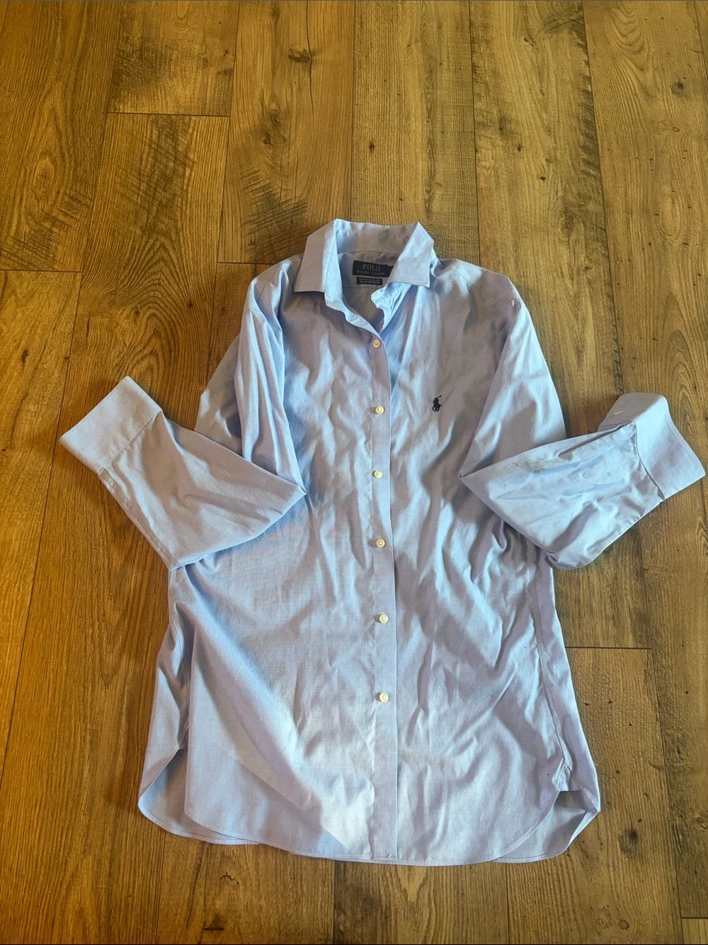 Polo by Ralph Lauren Light Blue Button-Down Shirt Jacket